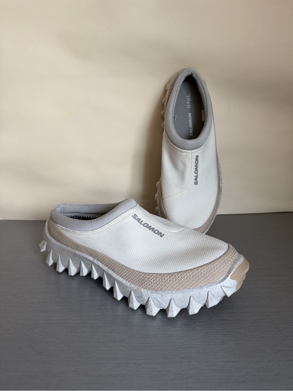 Salomon SnowClog Women's Slip-On Sneakers in Off-White and Beige